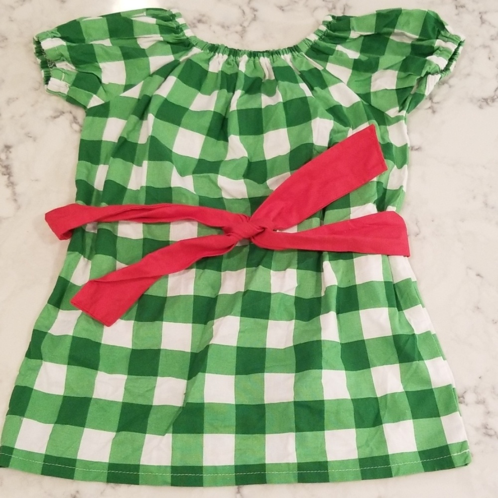 Green Gingham Christmas Dress